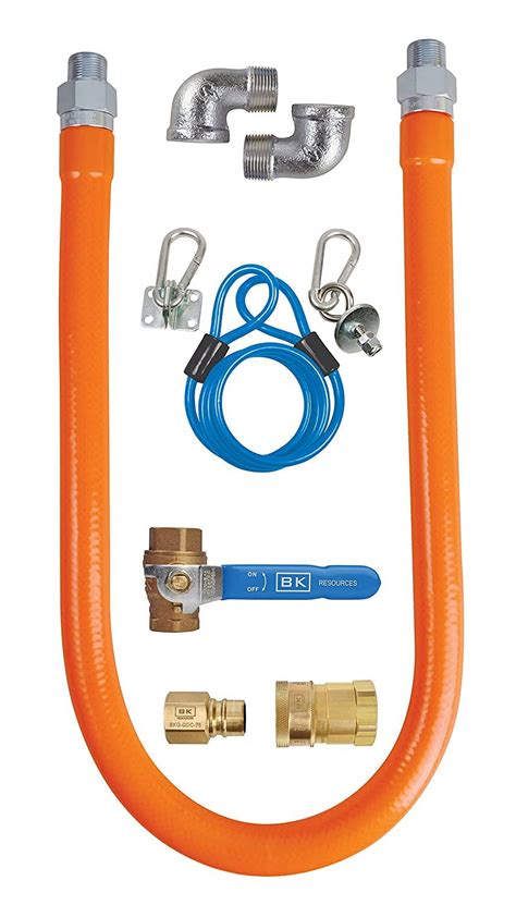 Exclusive Discount 80% Offer BK Resources Gas Hose Connection Kit #3 with Accessories, 3/4 Inch Diameter, 48 Inch Long Hose