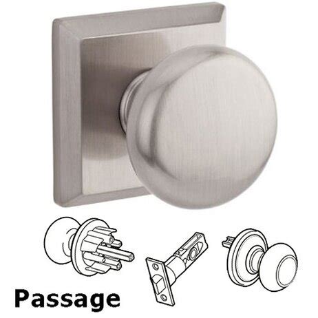 Baldwin PSROUTSR150 Reserve Passage Round with Traditional Square Rose in Satin Nickel Finish
