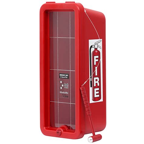CATO 10551-H Red Plastic Chief Fire Extinguisher Cabinet for 2-1/2 or 5 lb. Extinguisher, with Hammer and Cylinder Lock