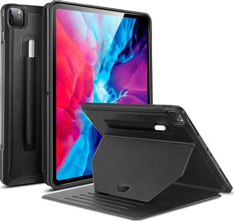 Exclusive Discount 60% Price ESR Sentry Stand Case for iPad Pro 12.9" 2020 & 2018 [9 Convenient Stand Angles with Strong Magnet for Hanging] [Rugged Protective Cover with Pencil Holder] [Auto Sleep/Wake] – Black