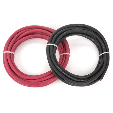 EWCS 2/0 Gauge Premium Extra Flexible Welding Cable 600 Volt - Combo Pack - Black+Red - 25 Feet of Each Color - Made in The USA