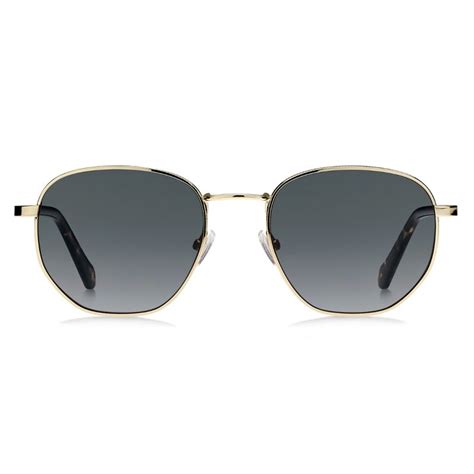Fossil Men's FOS 3093/S Oval Sunglasses, Light Gold, 51mm, 19mm
