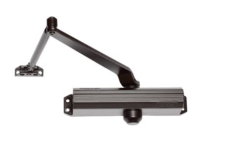Global Door Controls TC201-DU Compact Commercial Door Closer in Duronotic with Adjustable Spring Tension - Sizes 1-4