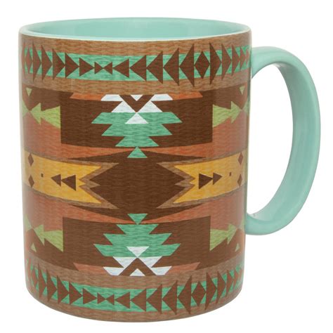 Best Cyber Monday 🔥 HiEnd Accents Turq Aztec Ceramic Mug