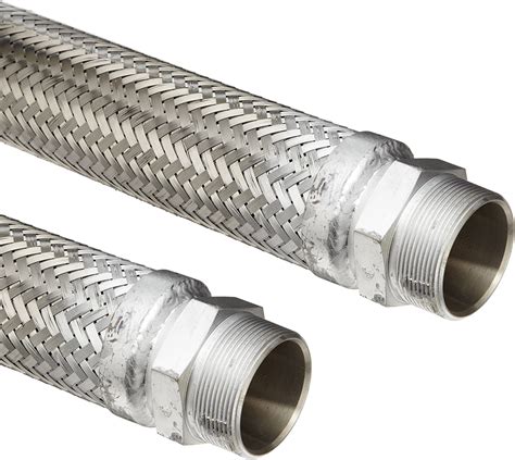 Exclusive Discount 60% Price Hose Master Masterflex Stainless Steel 321 Flexible Hose Assembly, 2" Stainless Steel 304 Hex NPT Male x Hex NPT Male Connection, 449 PSI Maximum Pressure, 12" Length, 2" ID