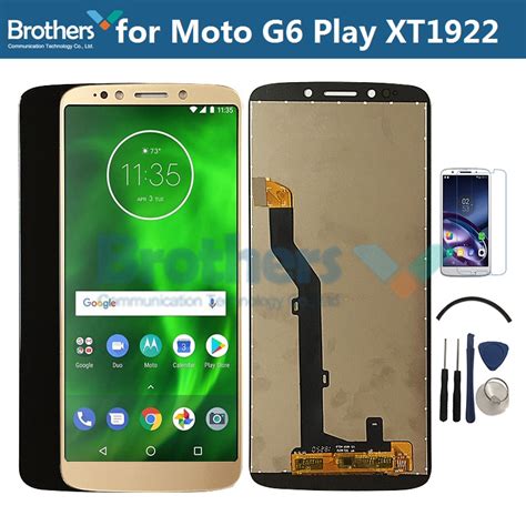 LCD Touch Screen Compatible with Motorola Moto G6 Play XT1922 LCD Touch Screen Display Assembly Black + Tools