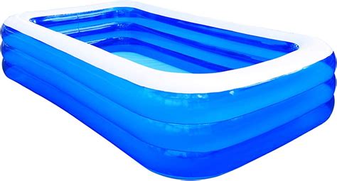 actoper Inflatable Swimming Pool, 120" X 72" X 24" Full-Sized Family Kiddie Blow up Pool, 0.5mm PVC Material Inflatable Kiddie Pools, Adults Blow up Toddlers Pool for Family Outdoor Garden Backyard